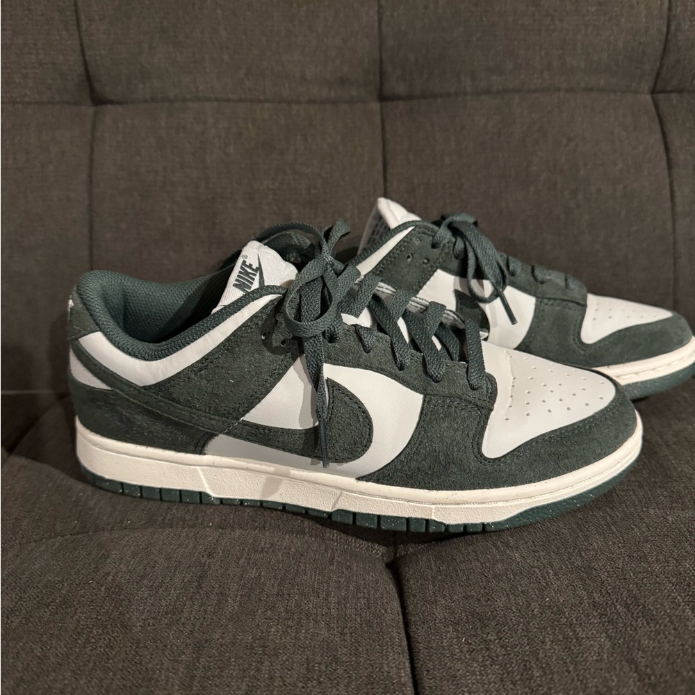 Nike Dunk Low in Forest Green and White